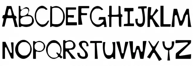This Font is Stressed Bold फ़ॉन्ट अपरकेस
