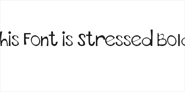 This Font is Stressed Bold Logo