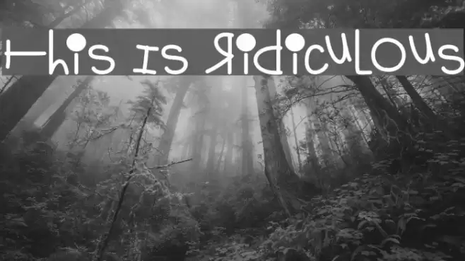 This Is Ridiculous Font examples