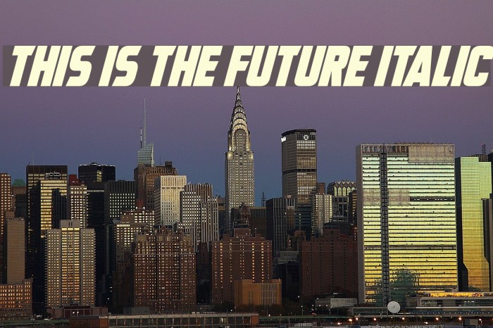 This Is The Future Italic Font examples