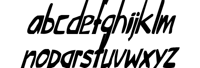 This Little Piggy Condensed Italic Font LOWERCASE