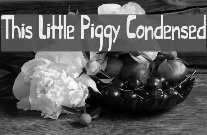 This Little Piggy Condensed Caratteri examples