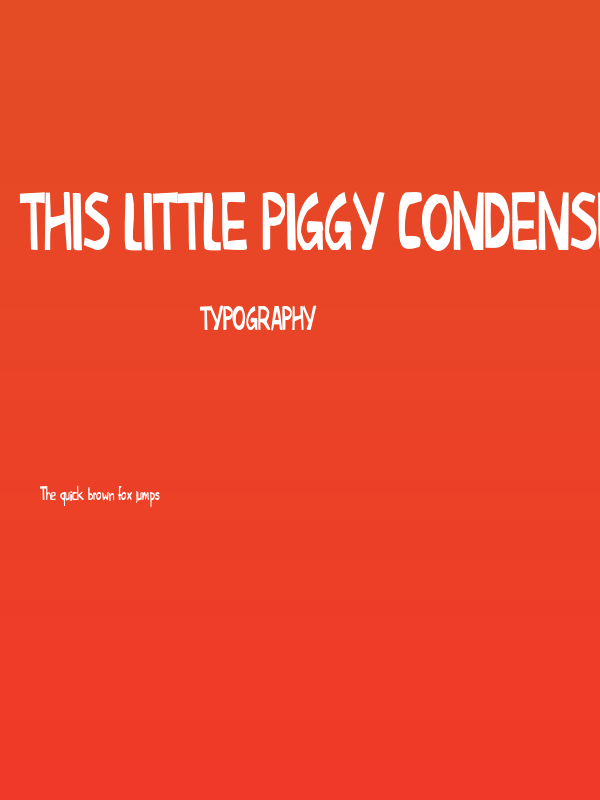 This Little Piggy Condensed Poster