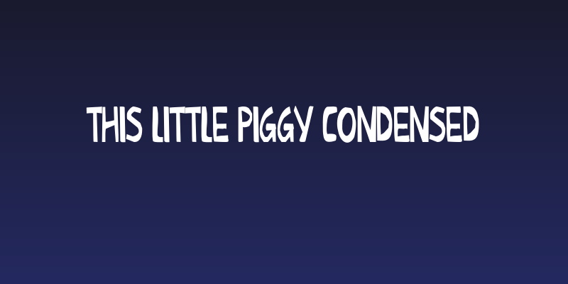 This Little Piggy Condensed Social Header