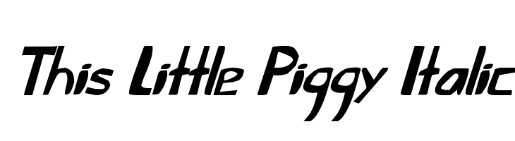 This Little Piggy Italic  Free Fonts Download