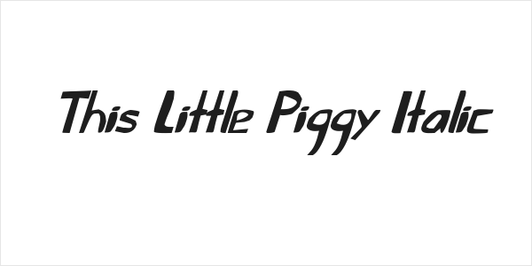 This Little Piggy Italic Logo