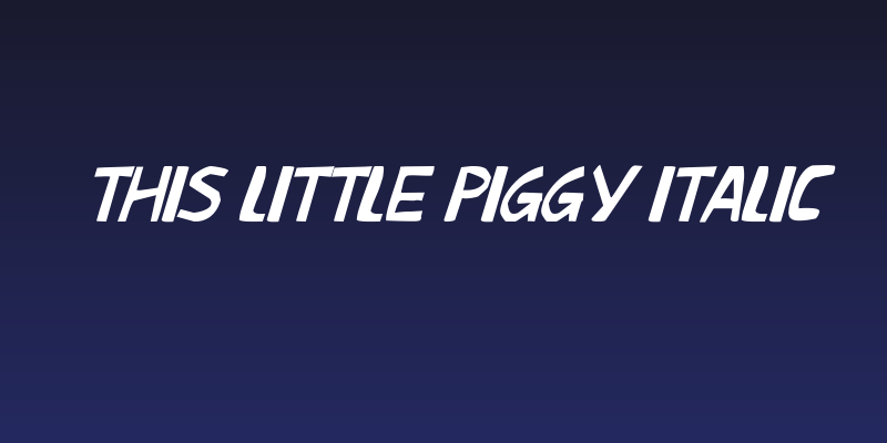 This Little Piggy Italic Social Header