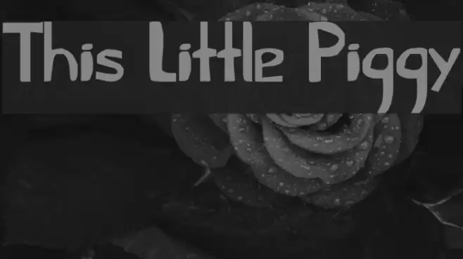 This Little Piggy Font examples