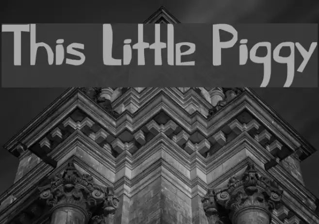 This Little Piggy Font examples