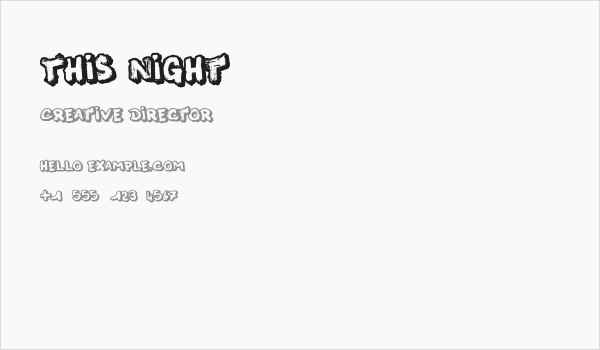 This Night Business Card