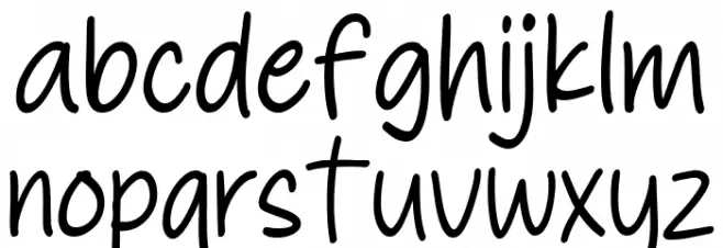 This Notes Regular Schriftart Kleinbuchstaben