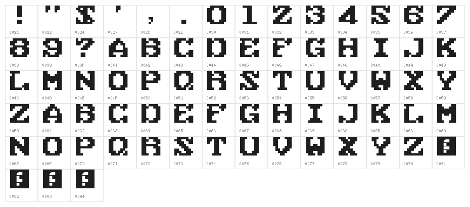 This Sucks Regular Character Map