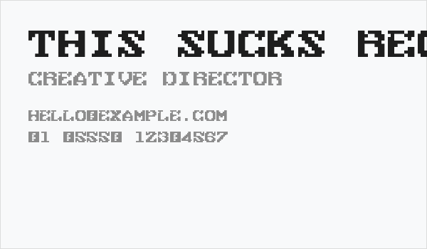 This Sucks Regular Business Card