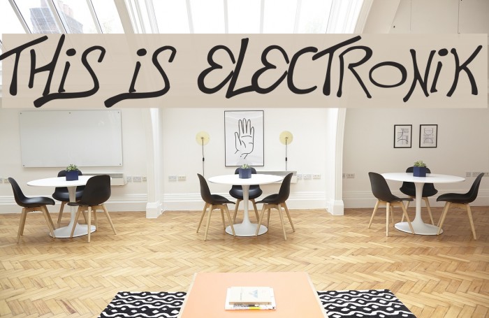 This is Electronik Font examples