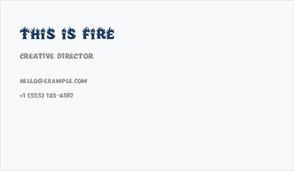 This is Fire Business Card