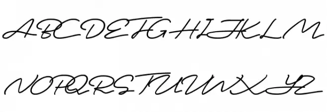This is Signature फ़ॉन्ट अपरकेस