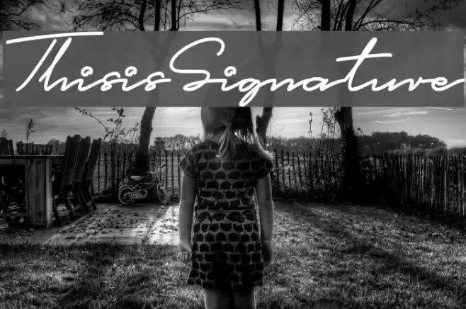 This is Signature Font examples