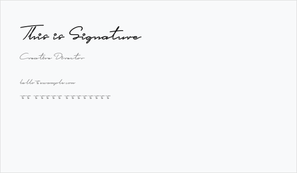 This is Signature Business Card
