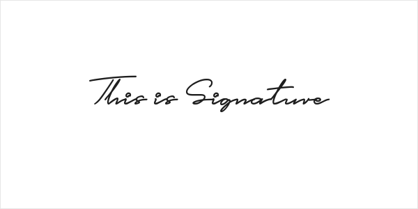 This is Signature Logo