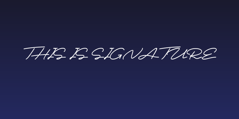 This is Signature Social Header