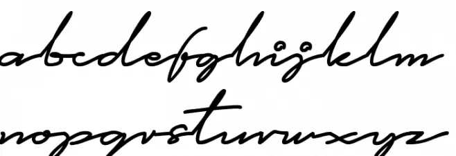This is Signature Caratteri MINUSCOLO