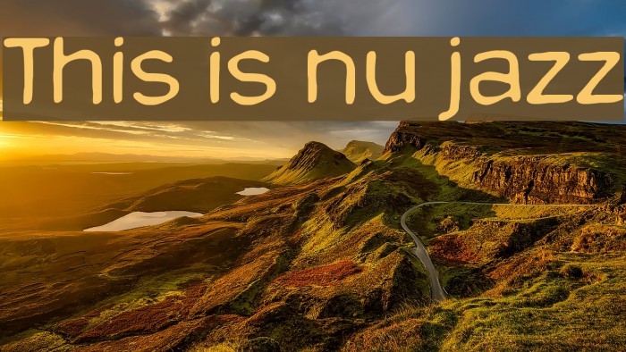 This is nu jazz Font examples