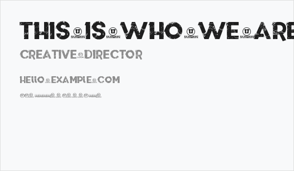 This is who we are Business Card