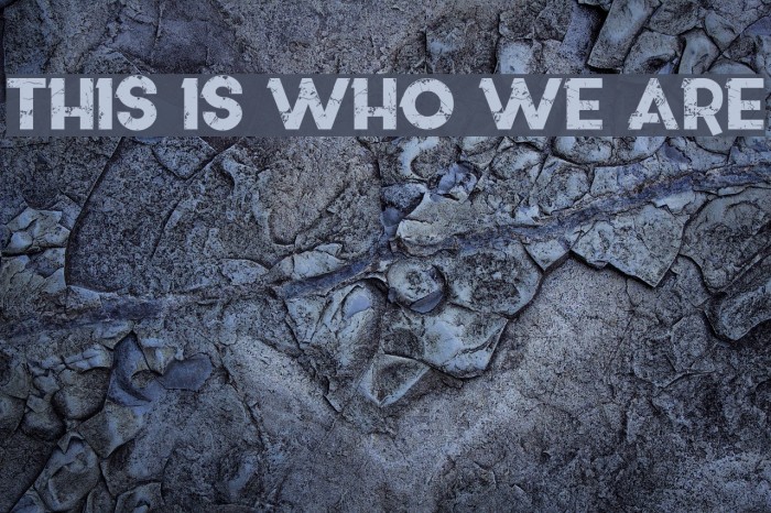 This is who we are Example 1