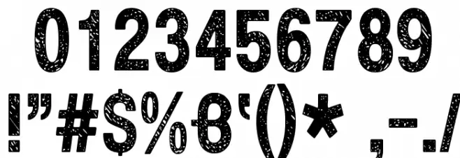 This side up Font OTHER CHARS