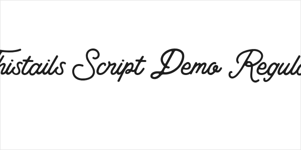 Thistails_Script_Demo Regular Logo