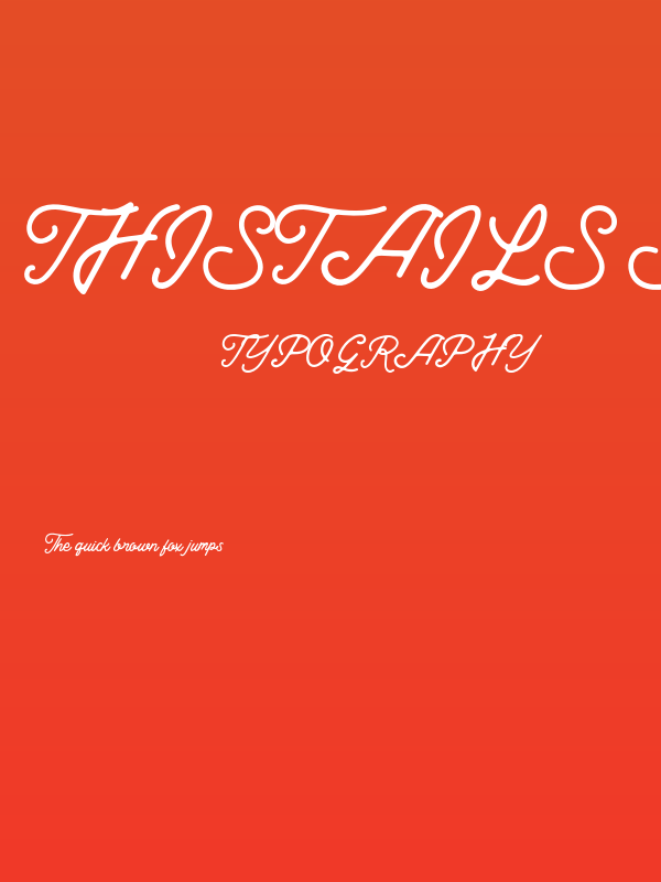 Thistails_Script_Demo Regular Poster