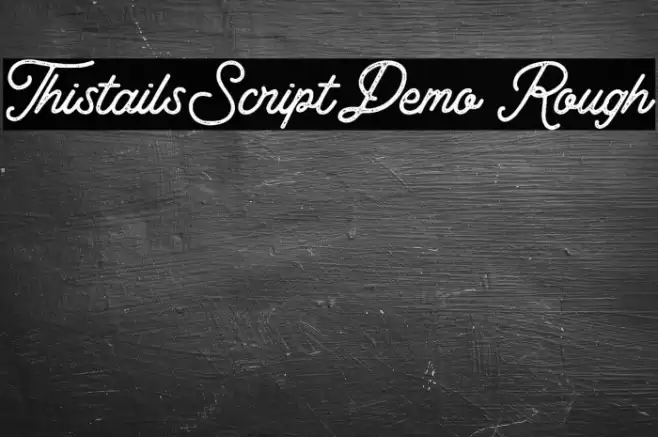 Thistails_Script_Demo Rough フォント examples
