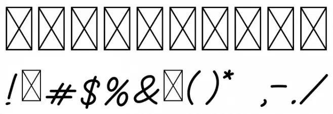 Thoderan Notes Font OTHER CHARS