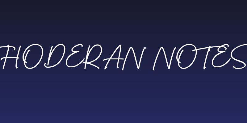 Thoderan Notes Social Header