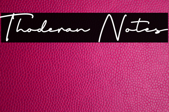 Thoderan Notes Example 1