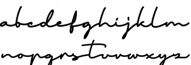 Thoderan Notes Schriftart Kleinbuchstaben
