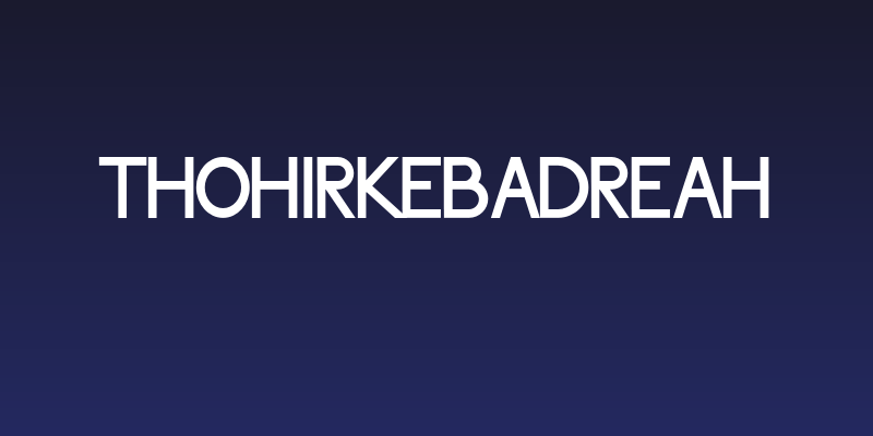 ThohirKeBadreah Social Header