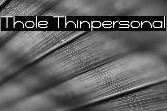 Thole Thinpersonal Font examples