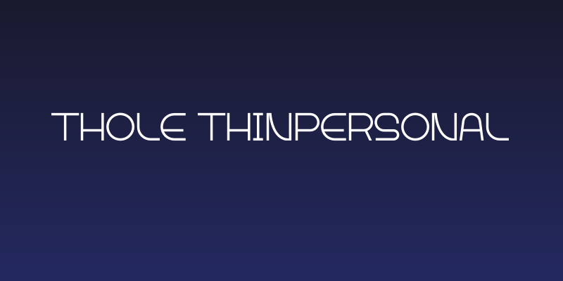 Thole Thinpersonal Social Header