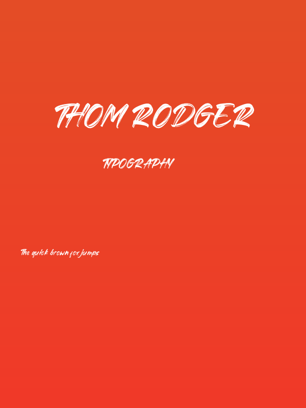 Thom Rodger Poster