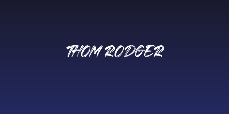 Thom Rodger Social Header