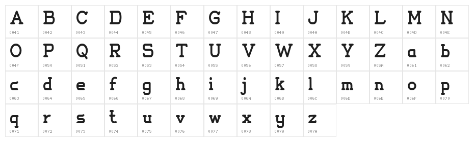 Thomas Elegant Character Map