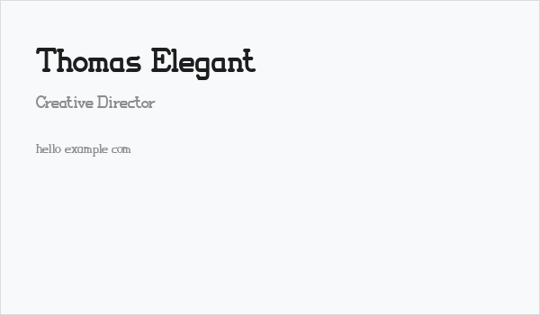 Thomas Elegant Business Card