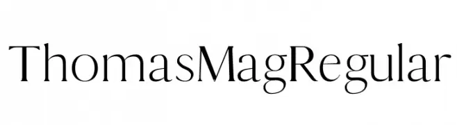 Thomas Mag Regular  font caratteri gratis