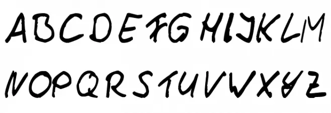 Thommy Handwrite 字体 大写