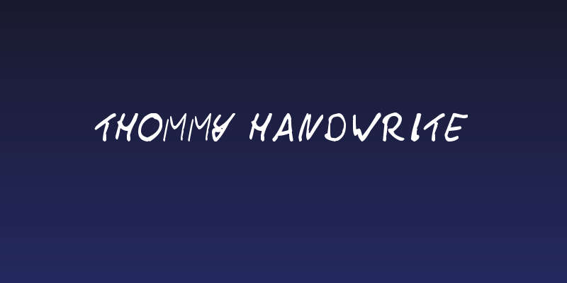 Thommy Handwrite Social Header
