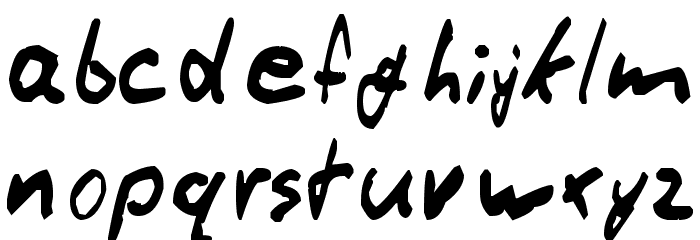 Thommy Handwrite Font LOWERCASE