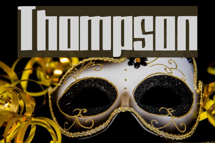 Thompson Шрифта examples