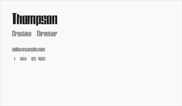 Thompson Business Card