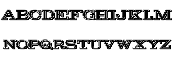 Thomson 3D Filled Regular Font OTHER CHARS